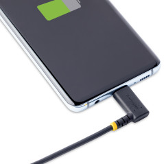 StarTech.com Cavo di Ricarica USB-C a 90° da 1m - Cavetto di Ricarica Veloce USB Tipo-C per uso intensivo - Cavo Dati USB 2.0