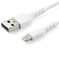 StarTech.com Cavo da USB-A a Lightening da 2m di colore bianco - Robusto e resistente cavo di alimentazione/sincornizzazione in