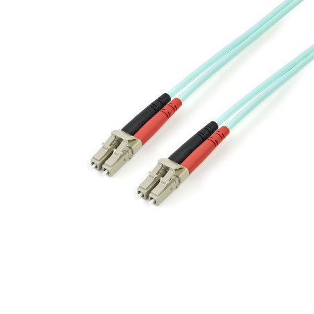 StarTech.com Cavo patch duplex LSZH fibra multimod. 50 125 2 m 10 Gb Aqua LC-LC