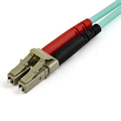 StarTech.com Cavo in fibra ottica multimodale da LC UPC a LC UPC OM4 da 15 m - Fibra LOMMF VCSEL Zipcord da 50 125 µm, Reti