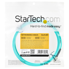 StarTech.com Cavo in fibra ottica multimodale da LC UPC a LC UPC OM4 da 3 m - Fibra LOMMF VCSEL Zipcord da 50 125 µm, Reti 100G