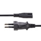 StarTech.com Cavo di Alimentazione CA da 2m, Spina EuroPlug a C7, 2.5A-250V, 18AWG, Cavo Elettrico di Ricambio con spina