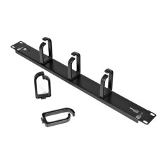 StarTech.com Pannello gestione cavi 1U 19" per rack con anelli guida in metallo