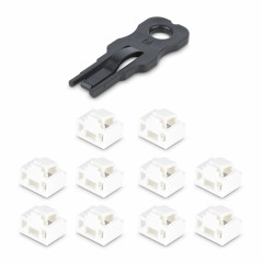 StarTech.com Blocco per porte RJ45 - 10 pezzi con chiave di sicurezza, copertura antipolvere, protezione riutilizzabile per