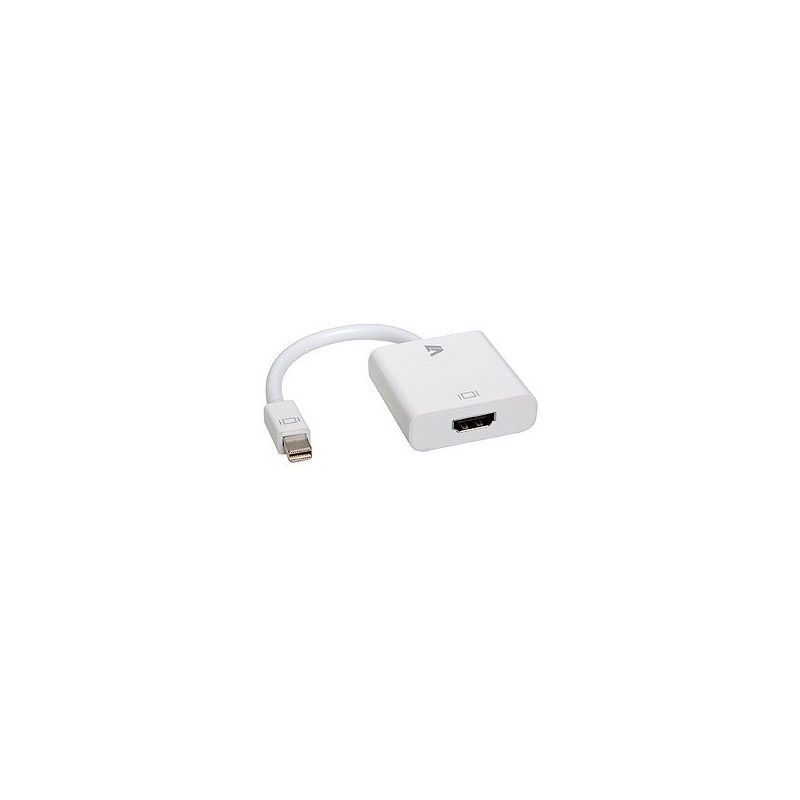 V7 Adaptador blanco de vídeo con conector Mini DisplayPort macho a HDMI hembra