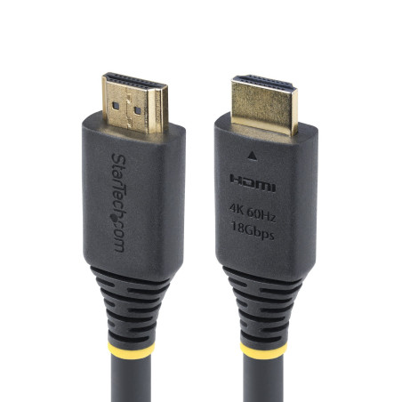 StarTech.com Cavo HDMI 2.0 Certificato Premium da 5m ad Alta Velocità, 4K 60Hz 1440p 144Hz, HDR10 HDCP 2.2 ARC, 18Gbps. Cavetto