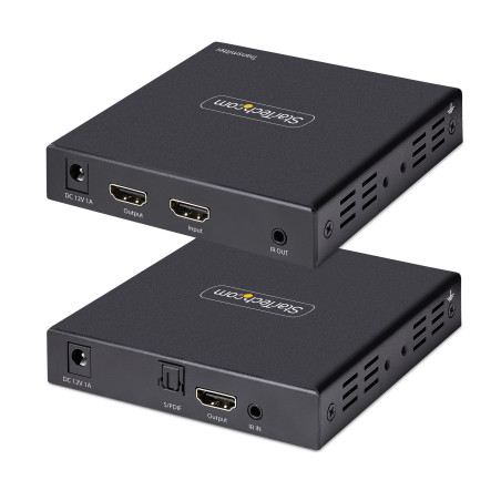 StarTech.com Extender HDMI 4K su Cavo Ethernet CAT5/CAT6, Video Extender 4K 60Hz HDR fino a 70m, Uscita HDMI e Audio S/PDIF su