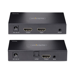 StarTech.com Extender HDMI 4K su Cavo Ethernet CAT5 CAT6, Video Extender 4K 60Hz HDR fino a 70m, Uscita HDMI e Audio S PDIF su