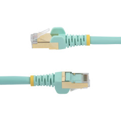 StarTech.com Cavo di Rete Ethernet Cat6a - Cavo Schermato STP da 3m - Turchese