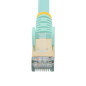 StarTech.com Cavo di Rete Ethernet Cat6a - Cavo Schermato STP da 3m - Turchese