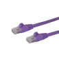 StarTech.com Cavo di rete Cat 6 - Cavo Patch Ethernet Gigabit viola da 2m antigroviglio