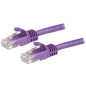 StarTech.com Cavo patch CAT6 da 7,5 m - Filo di rame al 100% - Connettore antistrappo - Viola