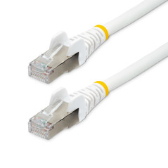 StarTech.com Cavo Ethernet CAT 6a - 1m - Bianco - Cavo di rete LAN Low Smoke Zero Halogen (LSZH) - 10GbE 500MHz 100W PoE++ -