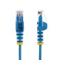 StarTech.com Cavo di Rete Ethernet Snagless CAT6 da 2,5m - Cavo Patch antigroviglio slim RJ45 - Blu