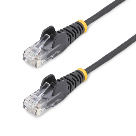 StarTech.com Cavo di Rete Ethernet Snagless CAT6 da 2,5m - Cavo Patch antigroviglio slim RJ45 - Nero