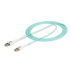 StarTech.com Cavo in fibra ottica multimodale OM4 LC a LC (UPC) con linguette push-pull, 3m, 50 125µm, Reti 100G, Insensibile