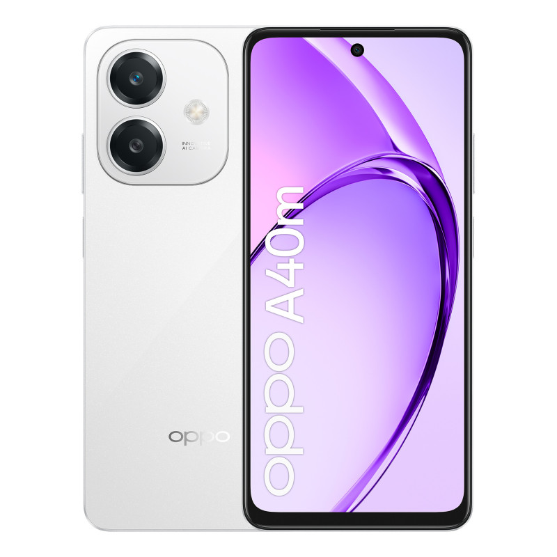 OPPO A40M Smartphone, Fotocamera AI 50MP, Selfie 5MP, Display 6.67” 90HZ LCD HD+, 5100mAh, RAM 16 GB (8+8) + ROM 256GB, IP54,