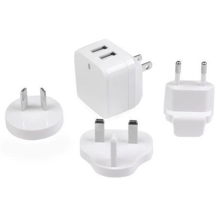 StarTech.com Caricabatterie da Muro a doppia porta x2 USB ad alta potenza ( 17W / 3.4 Amp ) con prese da viaggio