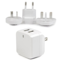 StarTech.com Caricabatterie da Muro a doppia porta x2 USB ad alta potenza ( 17W   3.4 Amp ) con prese da viaggio