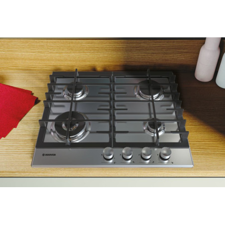 Hoover H-HOB 300 GAS HHG6BF4MX Acciaio inox Da incasso 60 cm 4 Fornello(i)