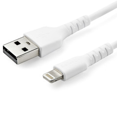 StarTech.com Cavo da USB-A a Lightening bianco da 1m di colore bianco - Robusto e resistente cavo di