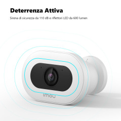 Imou Knight Telecamera 4K (8MP) Wi-Fi da esterno con sirena e faretto