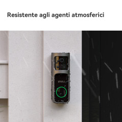 Imou Video Doorbell 2S Kit - mmagine QHD 2K | Batteria da 5000mAh166° D Visione grandangolare | 30° Orizzontale ruotabile | IR