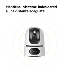 Imou mou Ranger DUAL 10MP (5MP+5MP) Telecamera WiFi Interno con Doppia Lente, 360°PTZ Telecamera da Interno, Rilevamento Umano,