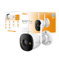 Imou Bullet 3 3MP 2K da esterno. Visione notturna Full Color, Rilevamento Umano con Faretto e Sirena, Audio Bidirezionale,