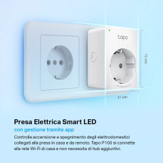 TP-Link Tapo P100 presa intelligente 2300 W Bianco