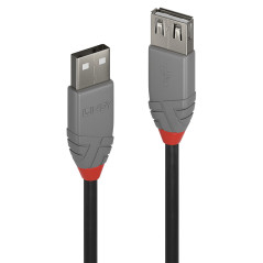 Lindy 36705 cavo USB USB 2.0 5 m USB A Nero, Grigio