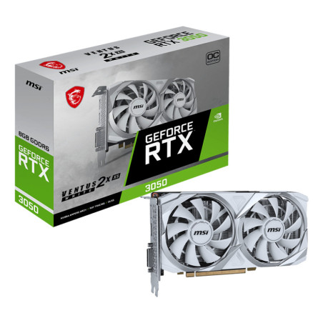 MSI VENTUS RTX 3050 2X XS WHITE 8G OC scheda video NVIDIA GeForce RTX 3050 8 GB GDDR6