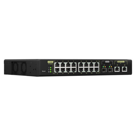 QNAP QSW-M2116P-2T2S switch di rete Gestito L2 2.5G Ethernet Supporto Power over Ethernet (PoE) Nero