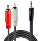 Lindy 35683 cavo audio 5 m 2 x RCA 3.5mm Nero