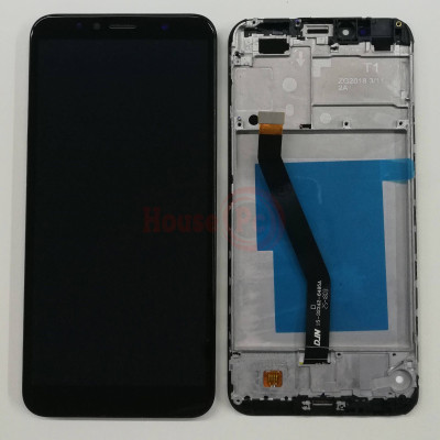 Lcd-Anzeige + Berührungsbildschirm + Rahmen Für Huawei Honor 7A Aum-L29 Aum-L41 Y6 2018 Schwarz