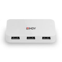 Lindy 43143 hub di interfaccia USB 3.2 Gen 1 (3.1 Gen 1) Type-A 5000 Mbit s Bianco