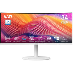 MSI Modern MD342CQPW Monitor PC 86,4 cm (34") 3440 x 1440 Pixel UltraWide Quad HD Bianco