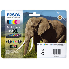 Epson Elephant Multipack 6-colours 24XL Claria Photo HD Ink