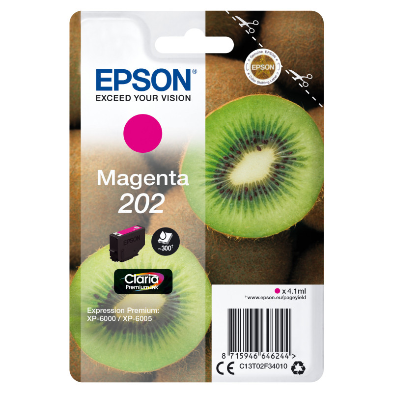 Epson Kiwi Singlepack Magenta 202 Claria Premium Ink