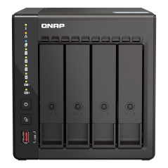 QNAP TS-453E NAS Tower Intel® Celeron® J6412 8 GB 0 TB QNAP QTS Nero