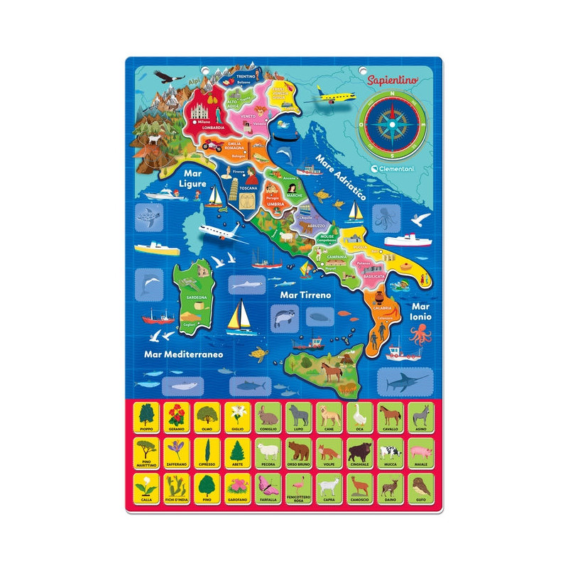 Clementoni Geo-puzzle magnetico Italia