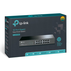 TP-Link TL-SG1016DE Gestito L2 Gigabit Ethernet (10 100 1000) 1U Nero