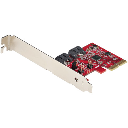 StarTech.com Scheda PCIe SATA - Scheda di Espansione PCIe SATA 2 Porte 6Gbps - Profilo Alto/Basso - Controller RAID SATA