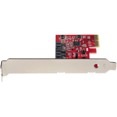 StarTech.com Scheda PCIe SATA - Scheda di Espansione PCIe SATA 2 Porte 6Gbps - Profilo Alto Basso - Controller RAID SATA