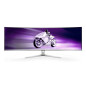 Philips Evnia 8000 49M2C8900L/00 Monitor PC 124,2 cm (48.9") 5120 x 1440 Pixel Dual QHD QD-OLED Bianco