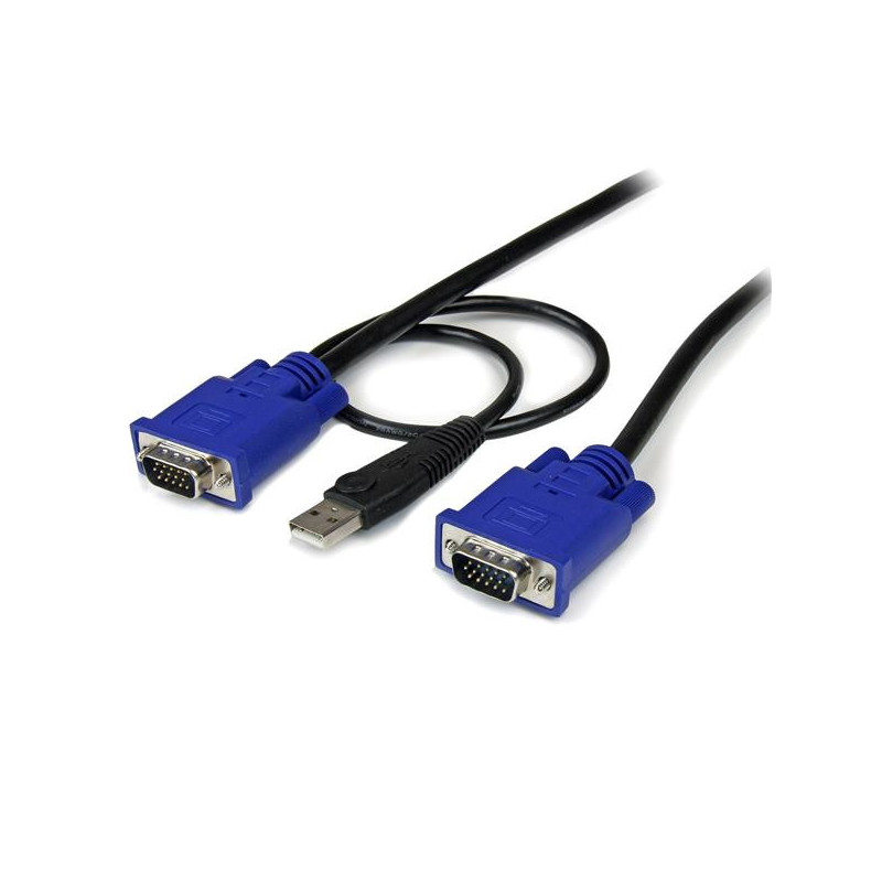 StarTech.com Cavo KVM USB ultra-sottile 2 in 1 4,5 m