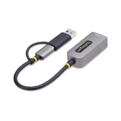 StarTech.com Adattatore da USB-C a Ethernet con dongle USB-A, 10 100 1000Mbps, adattatore di rete da USB 3.0 a Gigabit