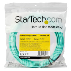 StarTech.com Cavo in fibra ottica multimodale da LC UPC a LC UPC OM4 da 10 m - Fibra LOMMF VCSEL Zipcord da 50 125 µm, Reti