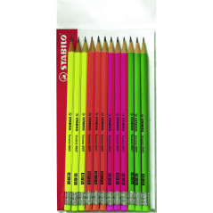 STABILO Matita in grafite - swano fluo - Pack da 12 - Colori assortiti