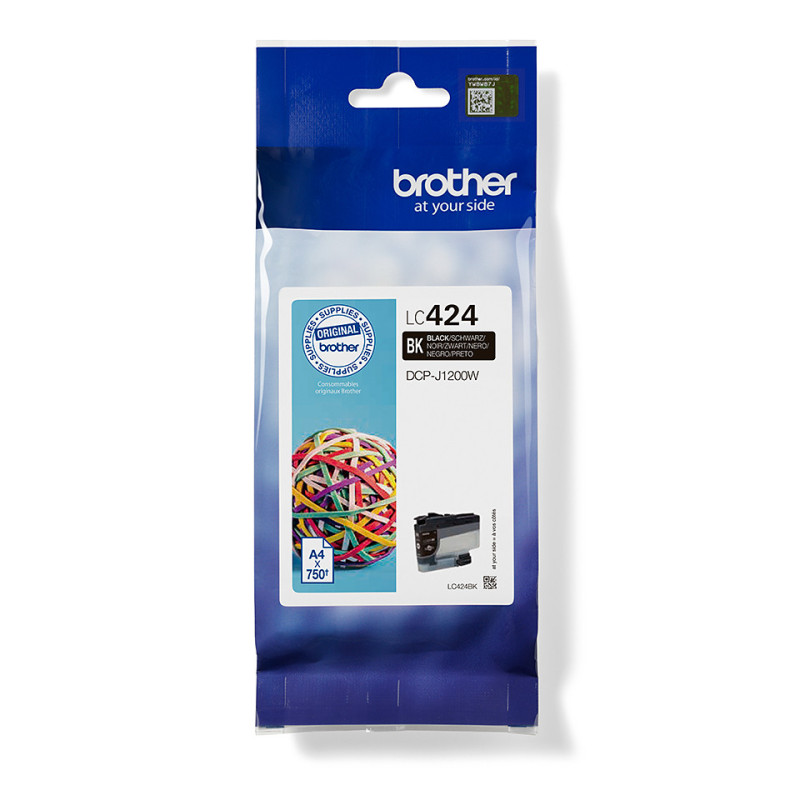 Brother LC424BK cartuccia d'inchiostro 1 pz Originale Nero